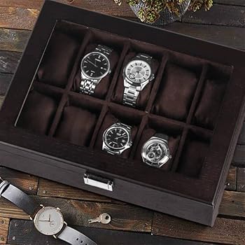 【新品】高級木製ウォッチケース　時計 ケース ボックス 10本　細腕用 新品】高級木製ウォッチケース 時計 ケース ボックス 10本 細腕用